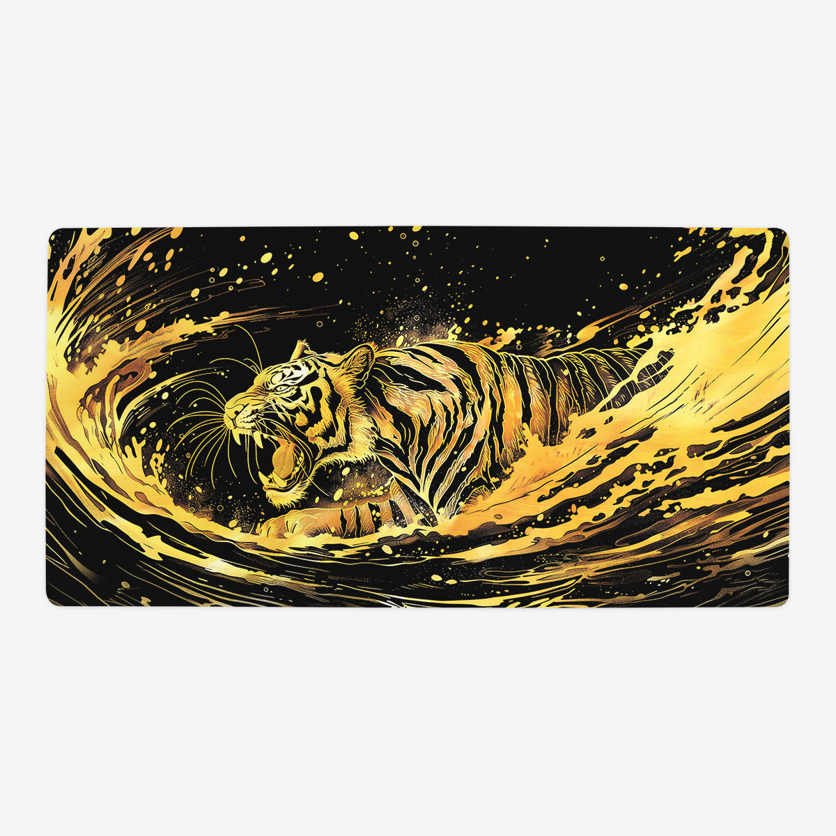 Tiger Molten Gold Playmat - Premium Playmat from Inked Gaming - Just $34.99! Shop now at Game Crave Tournament Store