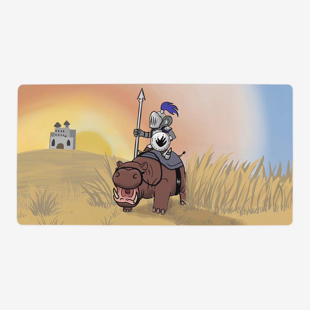 The Hippo Knight Playmat - Premium Playmat from Inked Gaming - Just $34.99! Shop now at Game Crave Tournament Store