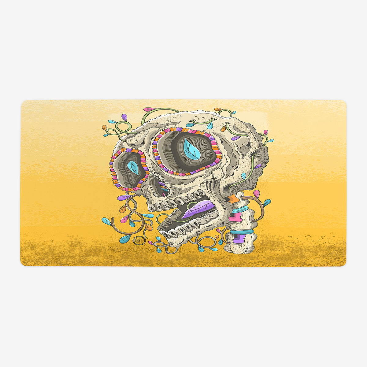 The Fall Colors Skull Playmat - Premium Desk Mat from Inked Gaming - Just $34.99! Shop now at Game Crave Tournament Store