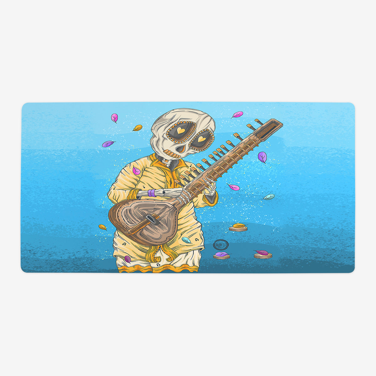 The Indian Sitar Player Playmat - Premium Desk Mat from Inked Gaming - Just $34.99! Shop now at Game Crave Tournament Store