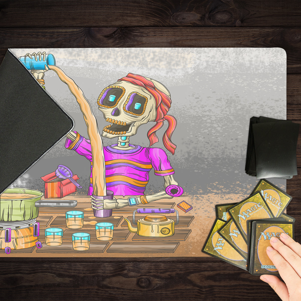 The Indian Tea Man Hustle Playmat - Premium Playmat from Inked Gaming - Just $34.99! Shop now at Game Crave Tournament Store