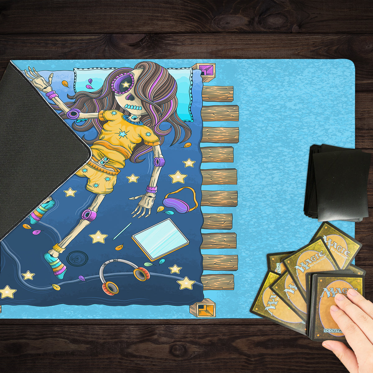 The Skeleton Artist Dreamer Playmat - Premium Desk Mat from Inked Gaming - Just $34.99! Shop now at Game Crave Tournament Store