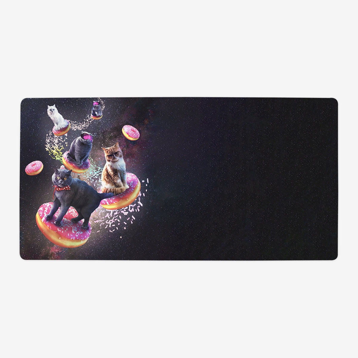 Space Cats Riding Donuts Playmat - Premium Playmat from Inked Gaming - Just $34.99! Shop now at Game Crave Tournament Store