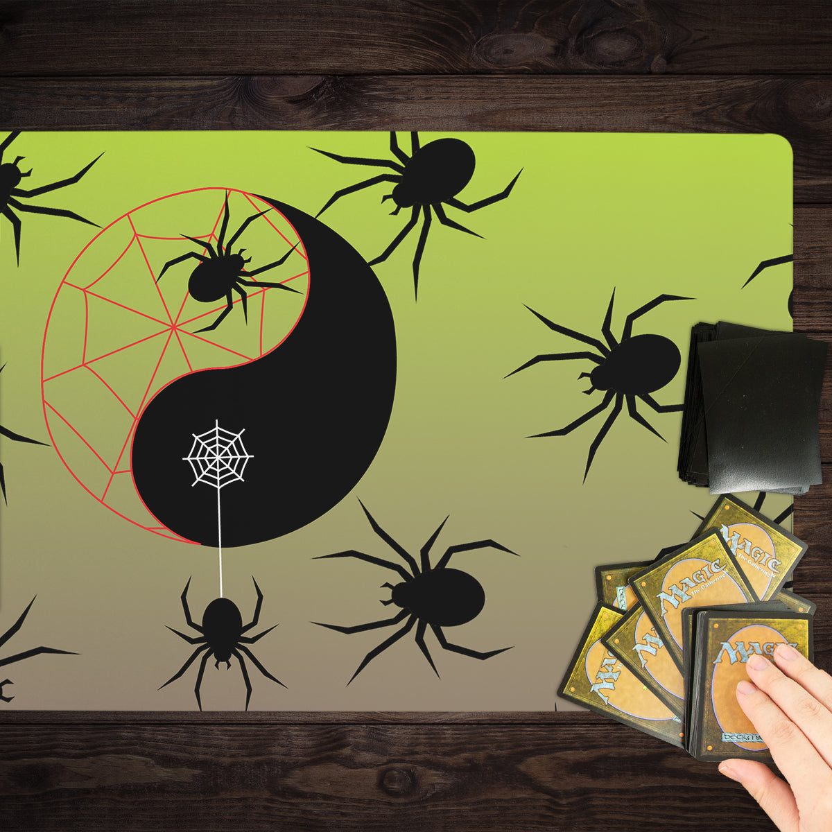 Spider Yin Yang Playmat - Premium Playmat from Inked Gaming - Just $34.99! Shop now at Game Crave Tournament Store