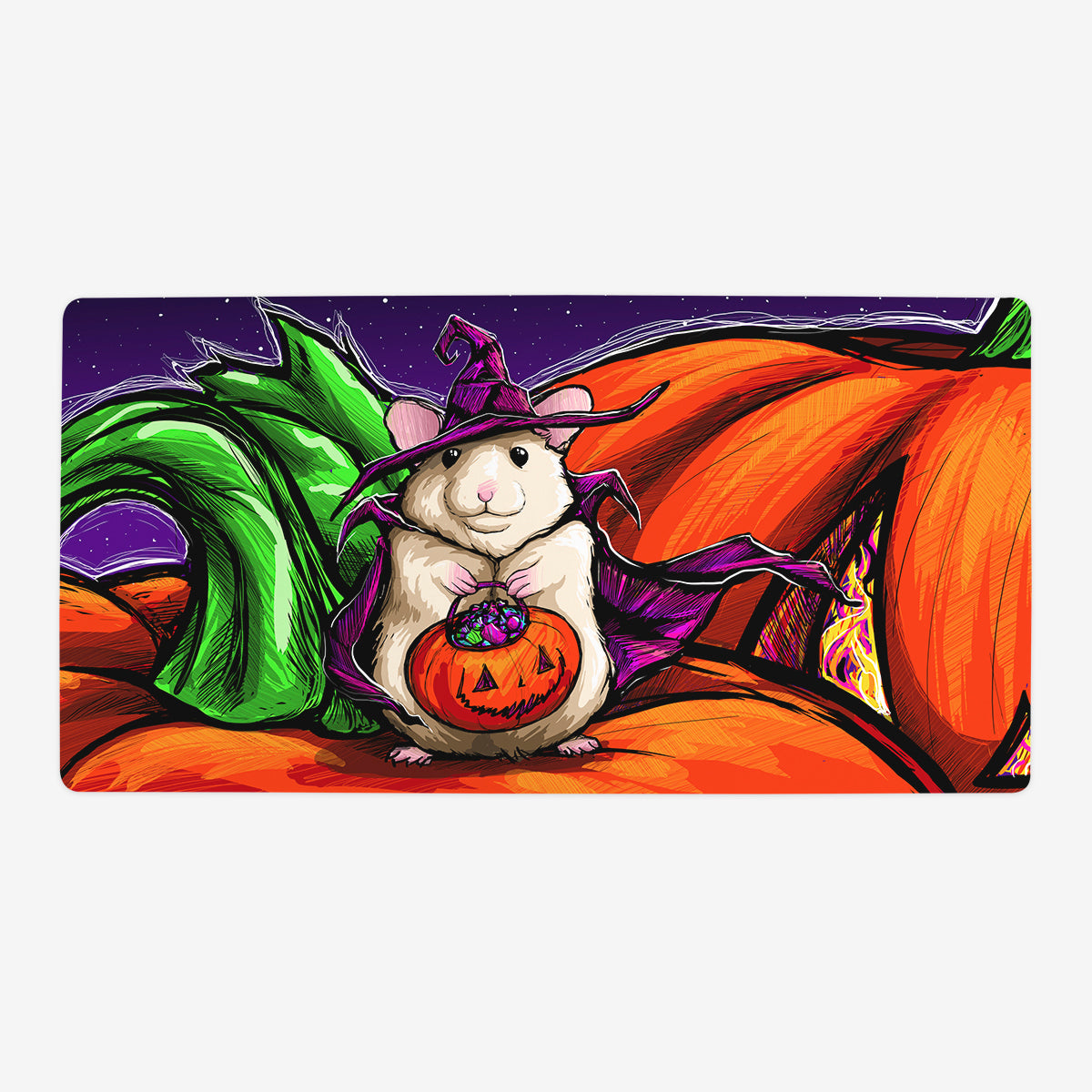 Trick or Treat Hamster Playmat - Premium Playmat from Inked Gaming - Just $34.99! Shop now at Game Crave Tournament Store