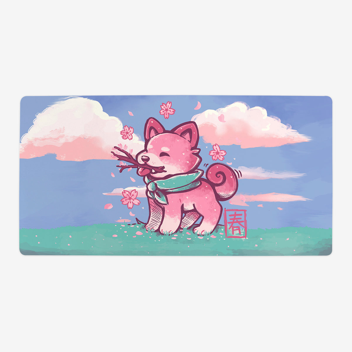 Spring Time Shiba Playmat - Premium Desk Mat from Inked Gaming - Just $34.99! Shop now at Game Crave Tournament Store