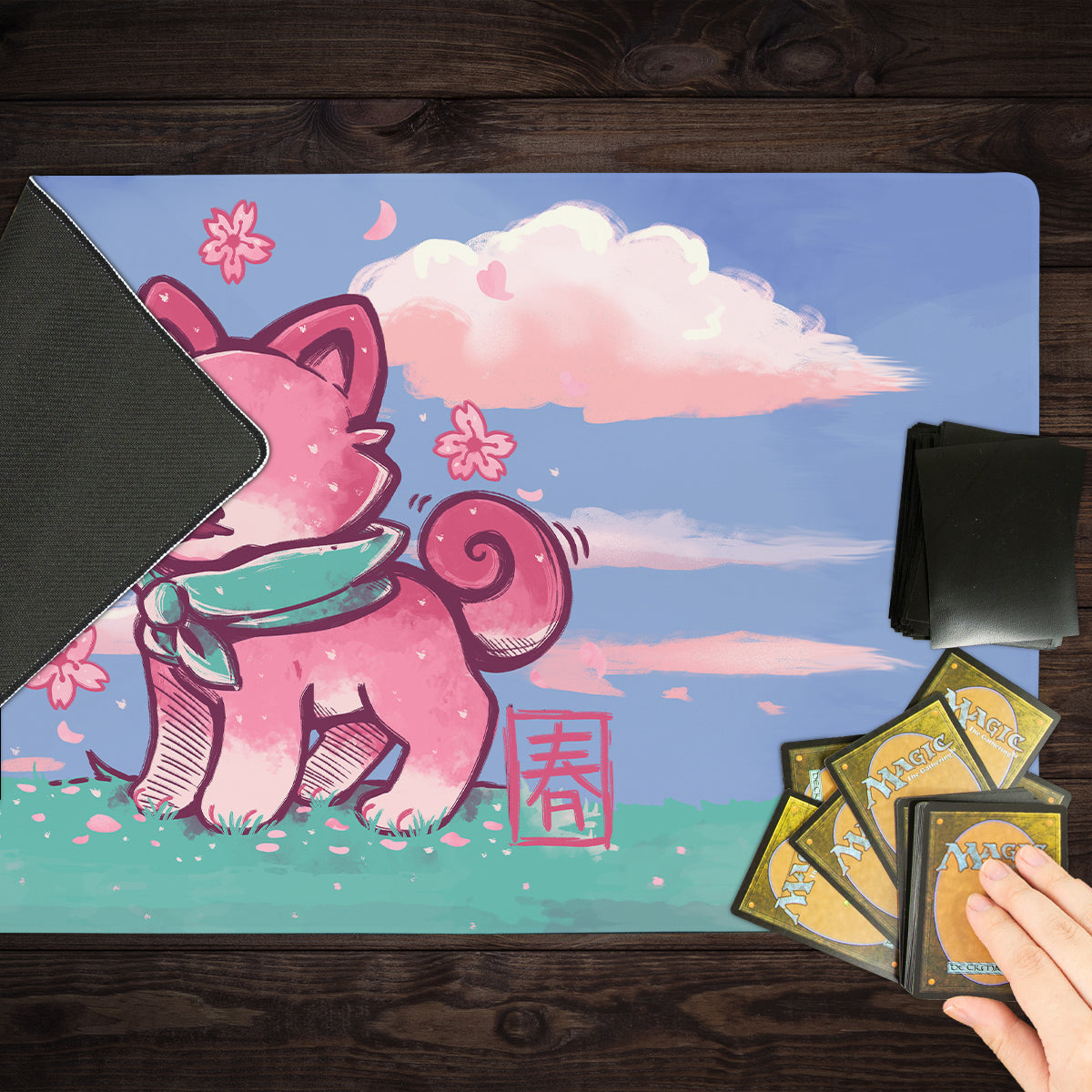 Spring Time Shiba Playmat - Premium Desk Mat from Inked Gaming - Just $34.99! Shop now at Game Crave Tournament Store