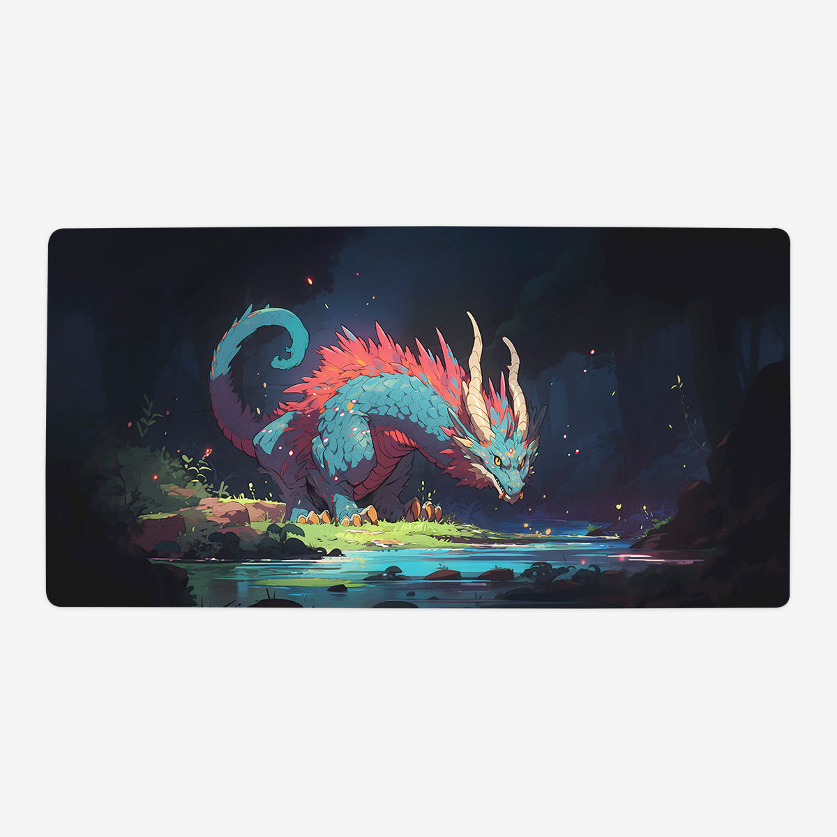 The Blue River Dragon Playmat - Premium Playmat from Inked Gaming - Just $34.99! Shop now at Game Crave Tournament Store