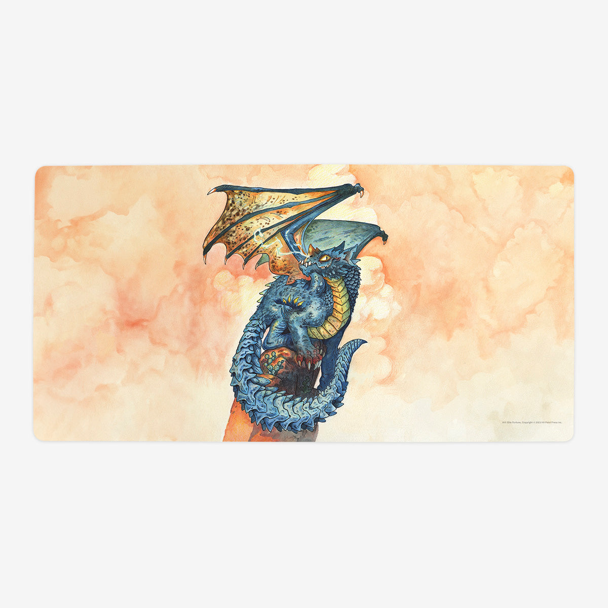 Young Blue Dragon Playmat - Premium Playmat from Inked Gaming - Just $34.99! Shop now at Game Crave Tournament Store
