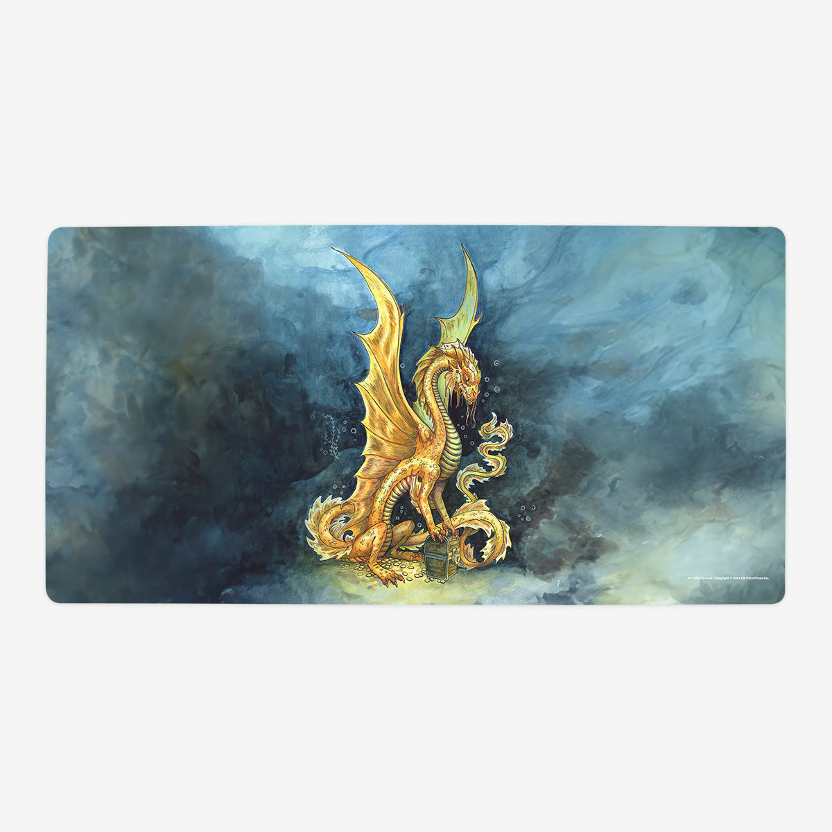 Young Gold Dragon Playmat - Premium Playmat from Inked Gaming - Just $34.99! Shop now at Game Crave Tournament Store