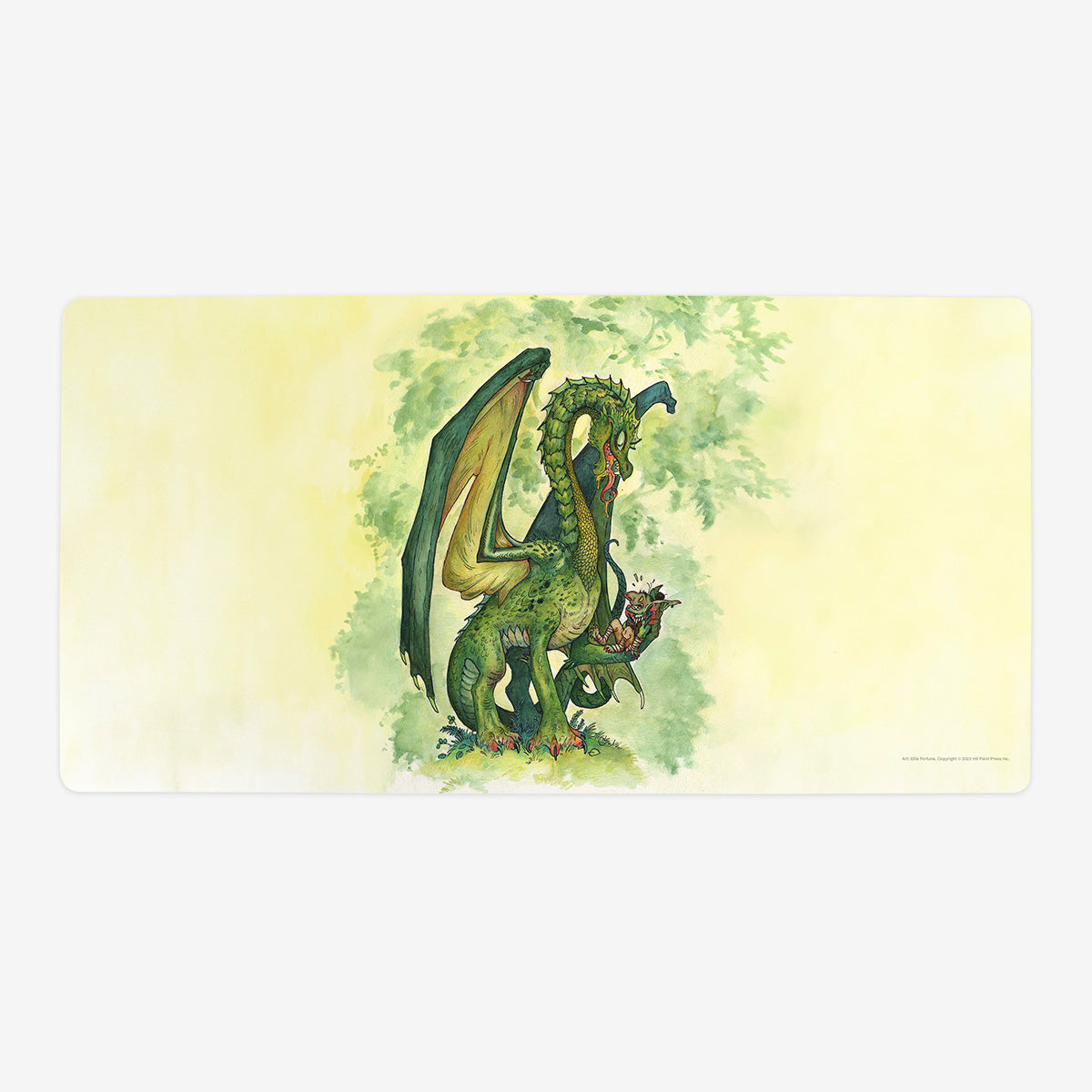 Young Green Dragon Playmat - Premium Playmat from Inked Gaming - Just $34.99! Shop now at Game Crave Tournament Store