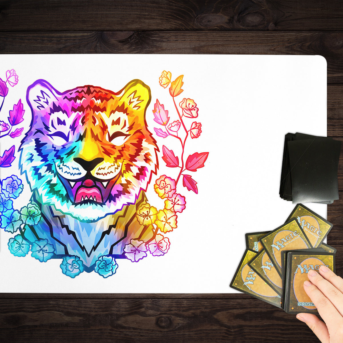 Tiger Ray of Rainbows Playmat - Premium Desk Mat from Inked Gaming - Just $34.99! Shop now at Game Crave Tournament Store