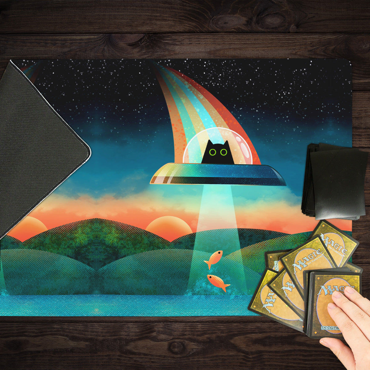 The Purrfect Alien Playmat - Premium Desk Mat from Inked Gaming - Just $34.99! Shop now at Game Crave Tournament Store