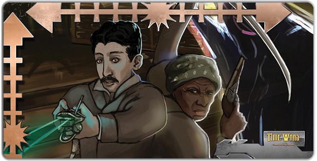 Tubman and Tesla, Vampire Hunters Playmat - Premium Playmat from Inked Gaming - Just $34.99! Shop now at Game Crave Tournament Store