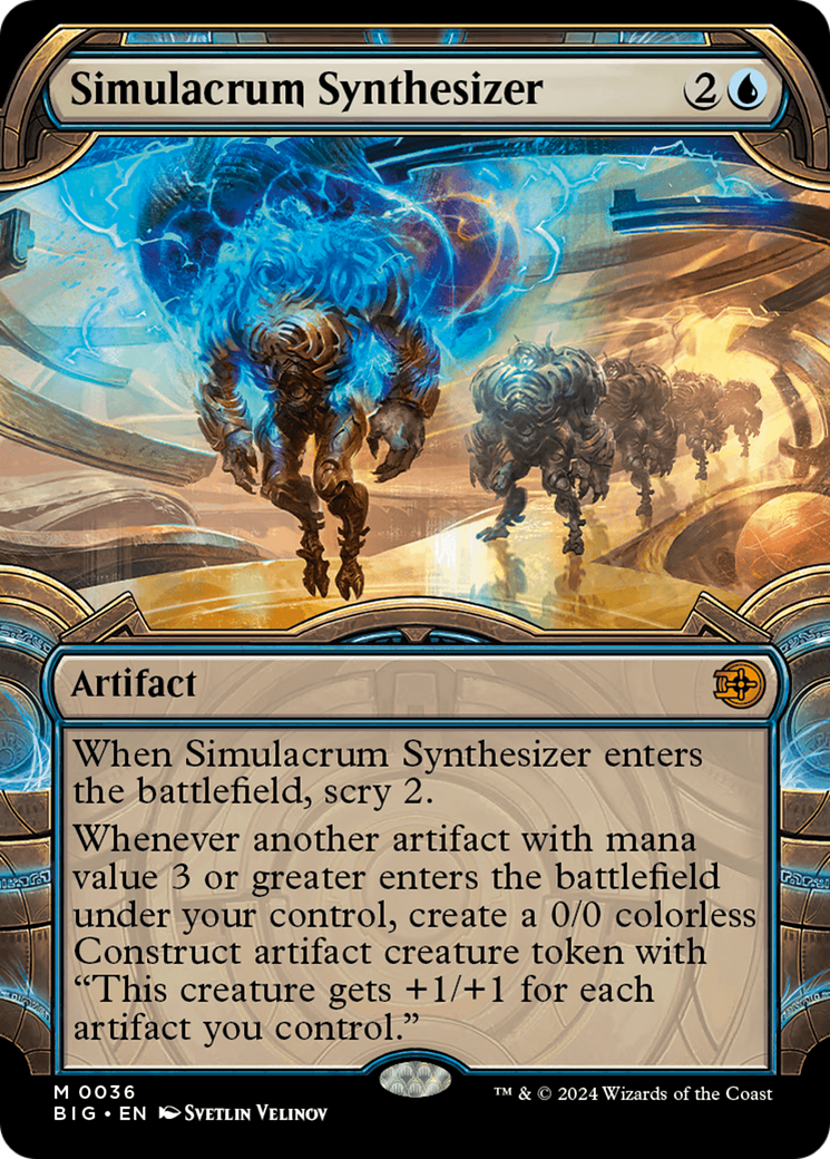 Simulacrum Synthesizer (BIG-036) - The Big Score: (Extended Art, Showcase) (Borderless) Foil - Premium MTG Single from Wizards of the Coast - Just $96.64! Shop now at Game Crave Tournament Store