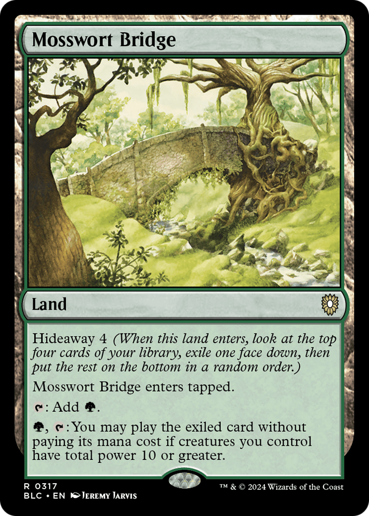 Mosswort Bridge (BLC-317) - Bloomburrow Commander - Premium MTG Single from Wizards of the Coast - Just $0.25! Shop now at Game Crave Tournament Store