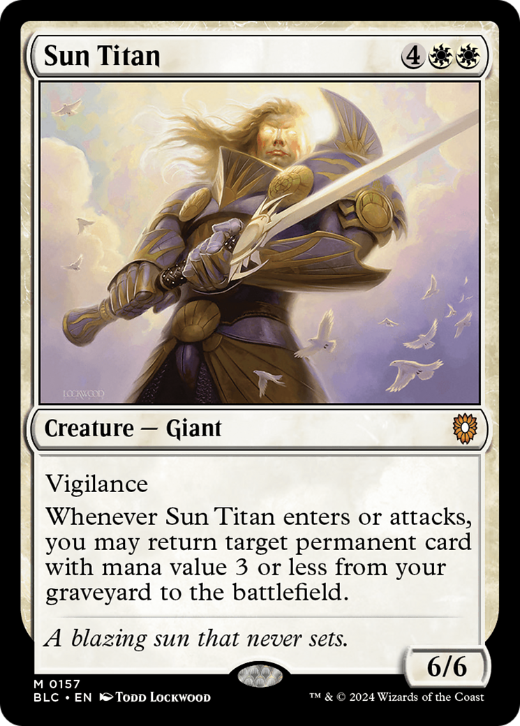 Sun Titan (BLC-157) - Bloomburrow Commander - Premium MTG Single from Wizards of the Coast - Just $0.25! Shop now at Game Crave Tournament Store