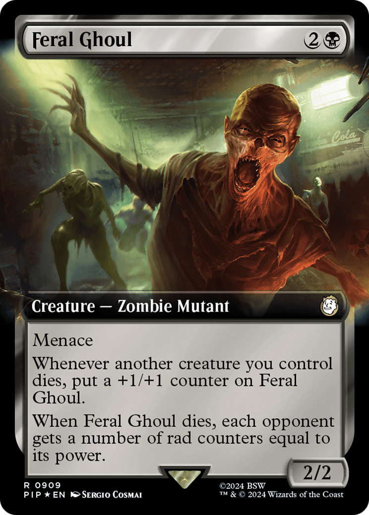 Feral Ghoul (PIP-909) - Fallout: (Extended Art) Foil - Premium MTG Single from Wizards of the Coast - Just $3.97! Shop now at Game Crave Tournament Store