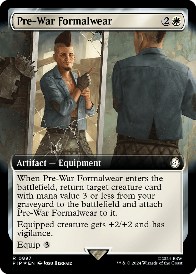 Pre-War Formalwear (PIP-897) - Fallout: (Extended Art) - Premium MTG Single from Wizards of the Coast - Just $7.63! Shop now at Game Crave Tournament Store