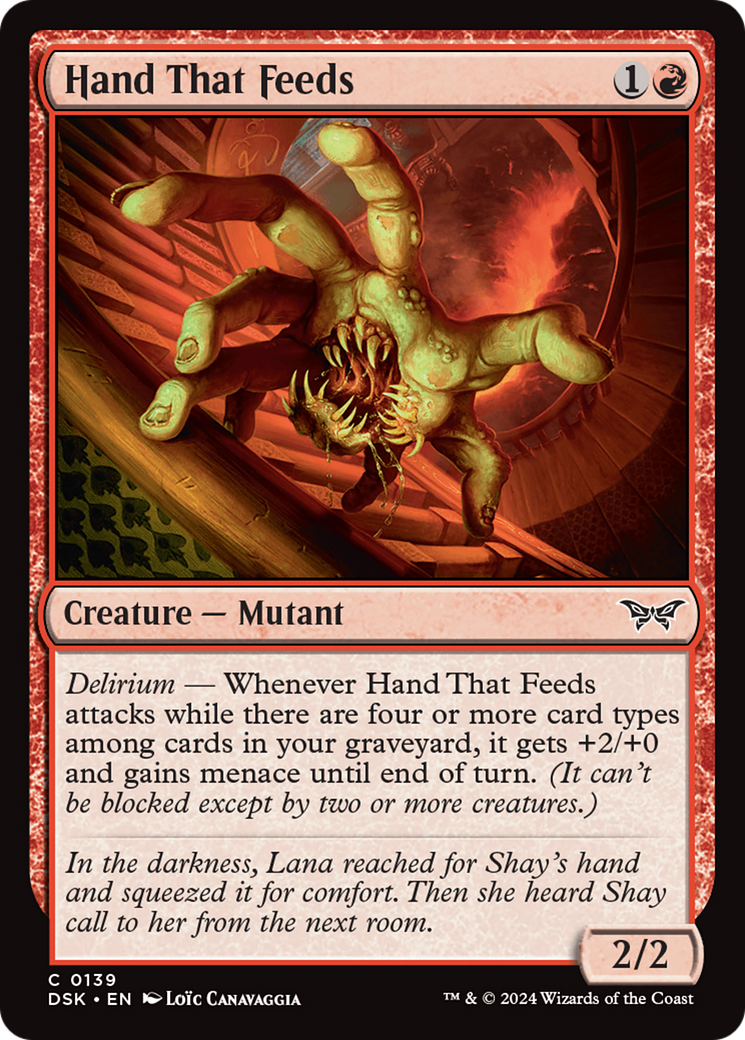 Hand That Feeds (DSK-139) - Duskmourn: House of Horror Foil - Premium MTG Single from Wizards of the Coast - Just $0.25! Shop now at Game Crave Tournament Store
