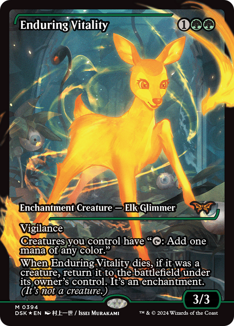 Enduring Vitality (DSK-394) - Duskmourn: House of Horror: (Showcase) Foil - Premium MTG Single from Wizards of the Coast - Just $23.60! Shop now at Game Crave Tournament Store