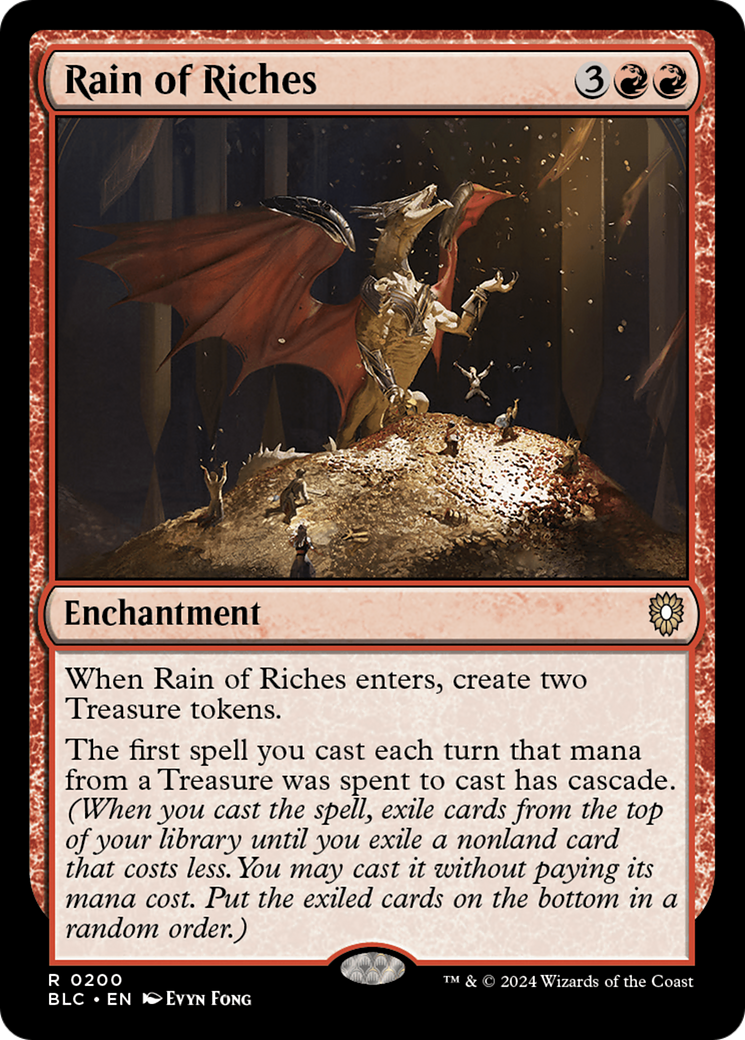 Rain of Riches (BLC-200) - Bloomburrow Commander - Premium MTG Single from Wizards of the Coast - Just $0.26! Shop now at Game Crave Tournament Store