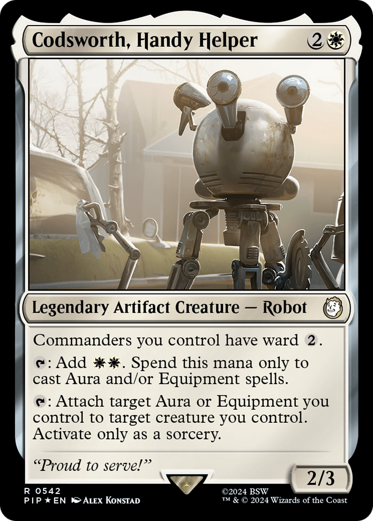 Codsworth, Handy Helper (PIP-542) - Fallout Foil - Premium MTG Single from Wizards of the Coast - Just $17.68! Shop now at Game Crave Tournament Store