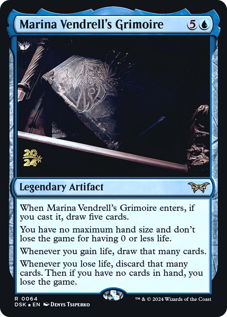 Marina Vendrell's Grimoire (PDSK-64S) - Duskmourn: House of Horror Promos Foil - Premium MTG Single from Wizards of the Coast - Just $0.42! Shop now at Game Crave Tournament Store