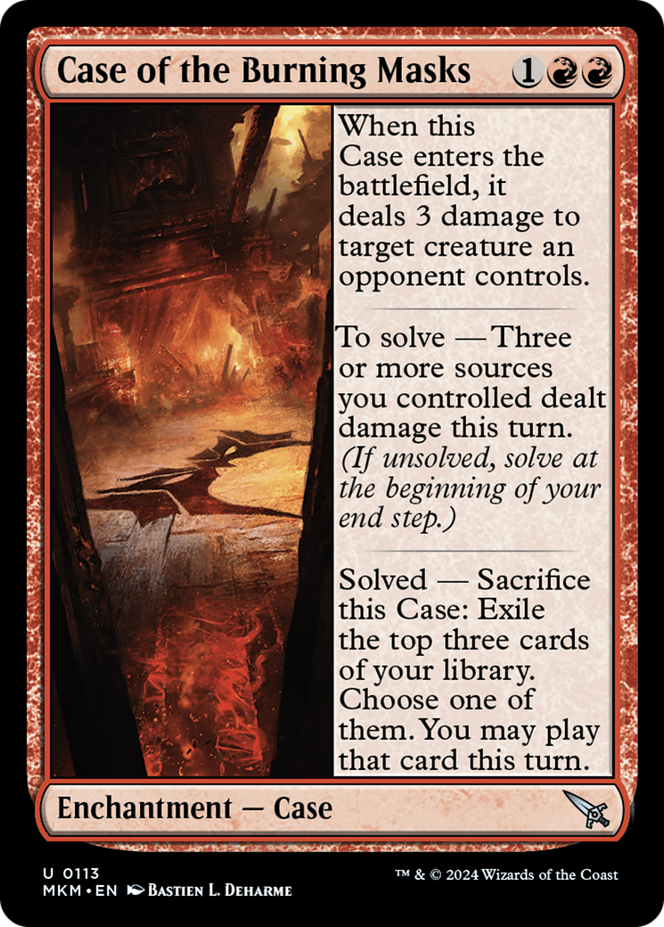 Case of the Burning Masks (MKM-113) - Murders at Karlov Manor Foil - Premium MTG Single from Wizards of the Coast - Just $0.23! Shop now at Game Crave Tournament Store