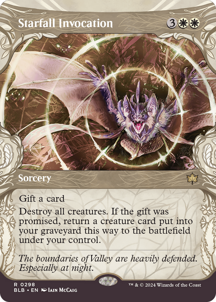 Starfall Invocation (BLB-298) - Bloomburrow: (Showcase) - Premium MTG Single from Wizards of the Coast - Just $0.61! Shop now at Game Crave Tournament Store