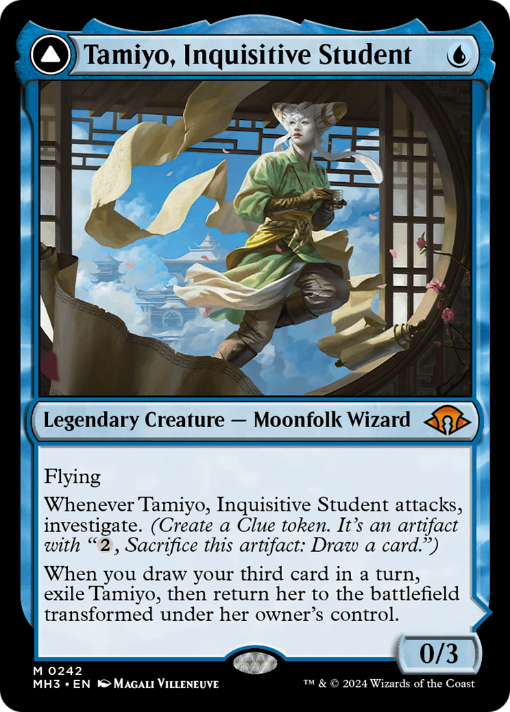 Tamiyo, Inquisitive Student // Tamiyo, Seasoned Scholar (MH3-242) - Modern Horizons 3 - Premium MTG Single from Wizards of the Coast - Just $22.39! Shop now at Game Crave Tournament Store