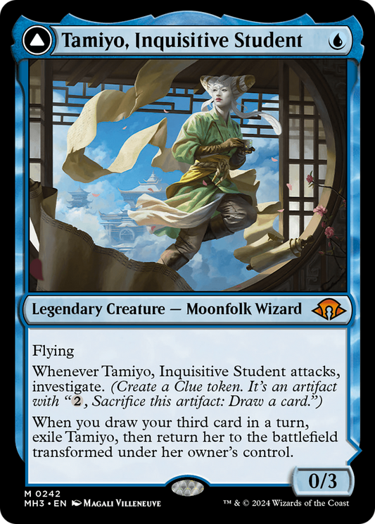 Tamiyo, Inquisitive Student // Tamiyo, Seasoned Scholar (MH3-242) - Modern Horizons 3 Foil - Premium MTG Single from Wizards of the Coast - Just $27.38! Shop now at Game Crave Tournament Store