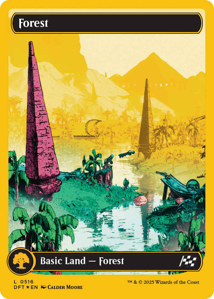 Forest (0516) (First-Place Foil) (DFT-516) - Aetherdrift Foil - Premium MTG Single from Wizards of the Coast - Just $1.13! Shop now at Game Crave Tournament Store