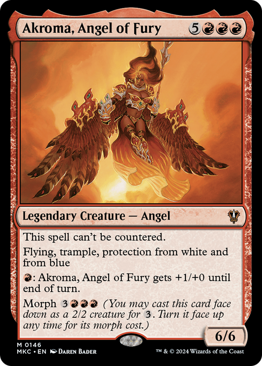 Akroma, Angel of Fury (MKC-146) - Murders at Karlov Manor Commander - Premium MTG Single from Wizards of the Coast - Just $0.25! Shop now at Game Crave Tournament Store