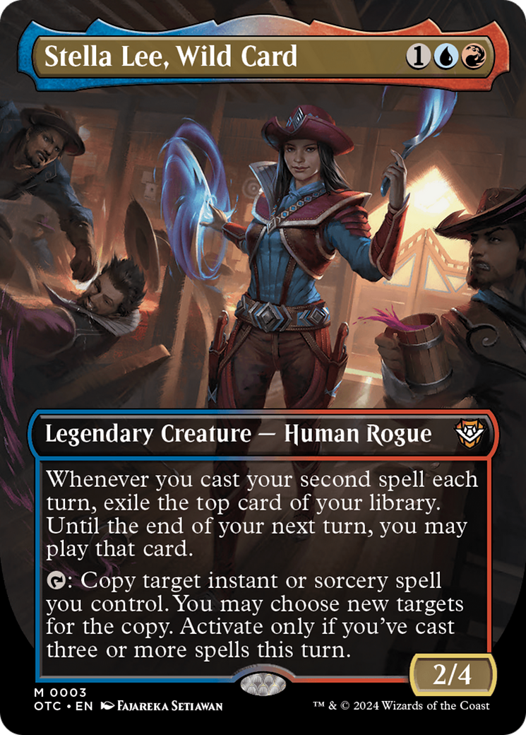 Stella Lee, Wild Card (OTC-003) - Outlaws of Thunder Junction Commander (Borderless) - Premium MTG Single from Wizards of the Coast - Just $1.57! Shop now at Game Crave Tournament Store