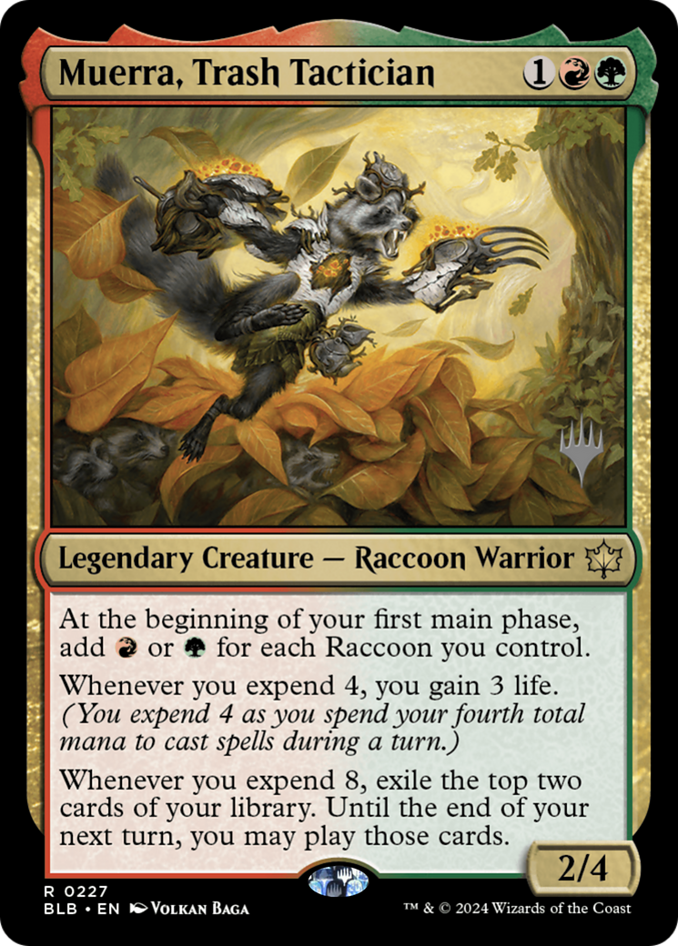 Muerra, Trash Tactician (PBLB-227P) - Bloomburrow Promos Foil - Premium MTG Single from Wizards of the Coast - Just $0.55! Shop now at Game Crave Tournament Store