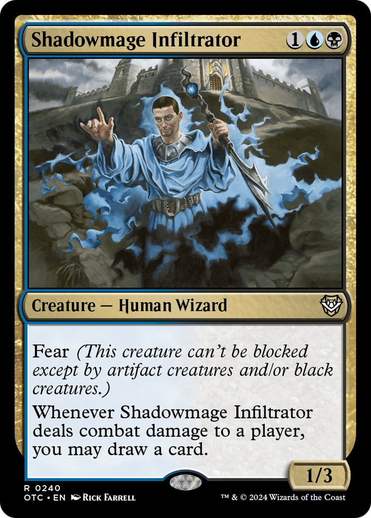 Shadowmage Infiltrator (OTC-240) - Outlaws of Thunder Junction Commander - Premium MTG Single from Wizards of the Coast - Just $0.25! Shop now at Game Crave Tournament Store