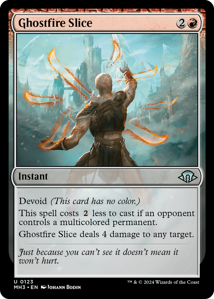 Ghostfire Slice (MH3-123) - Modern Horizons 3 - Premium MTG Single from Wizards of the Coast - Just $0.25! Shop now at Game Crave Tournament Store