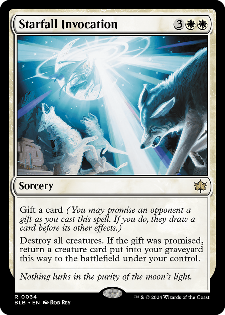 Starfall Invocation (BLB-034) - Bloomburrow Foil - Premium MTG Single from Wizards of the Coast - Just $0.65! Shop now at Game Crave Tournament Store