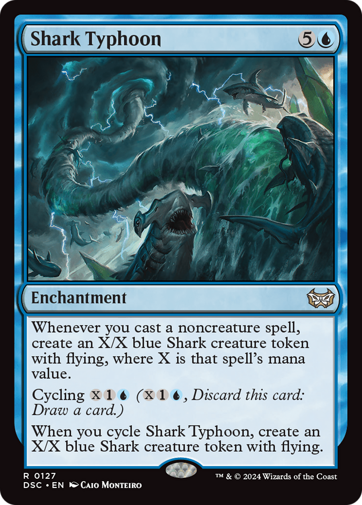 Shark Typhoon (DSC-127) - Duskmourn: House of Horror Commander - Premium MTG Single from Wizards of the Coast - Just $0.54! Shop now at Game Crave Tournament Store