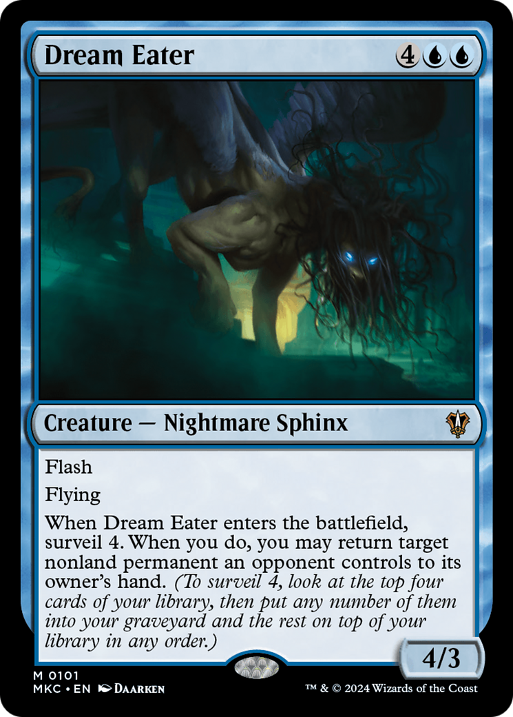 Dream Eater (MKC-101) - Murders at Karlov Manor Commander - Premium MTG Single from Wizards of the Coast - Just $0.25! Shop now at Game Crave Tournament Store