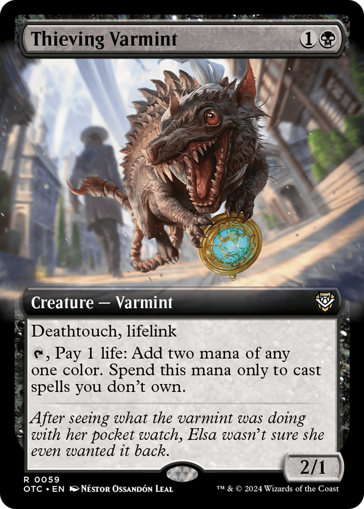 Thieving Varmint (OTC-059) - Outlaws of Thunder Junction Commander: (Extended Art) - Premium MTG Single from Wizards of the Coast - Just $0.25! Shop now at Game Crave Tournament Store