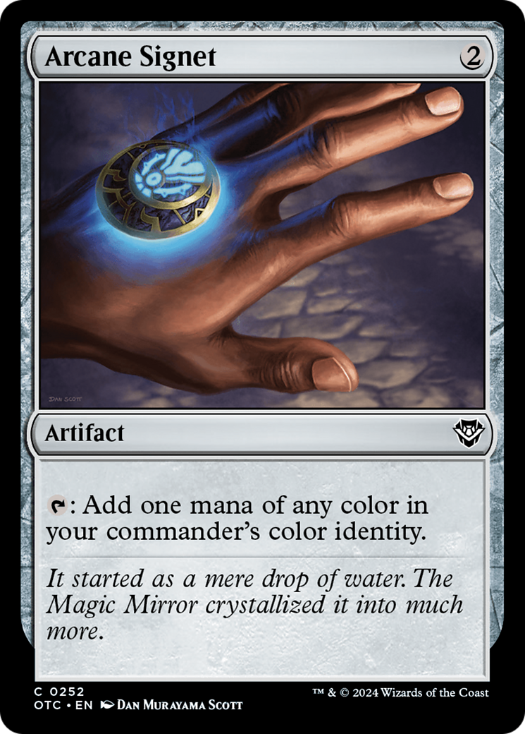 Arcane Signet (OTC-252) - Outlaws of Thunder Junction Commander - Premium MTG Single from Wizards of the Coast - Just $0.30! Shop now at Game Crave Tournament Store