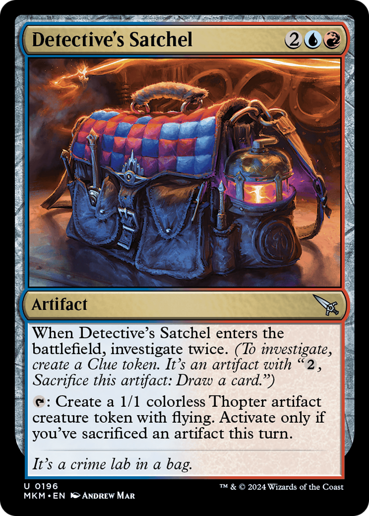 Detective's Satchel (MKM-196) - Murders at Karlov Manor - Premium MTG Single from Wizards of the Coast - Just $0.25! Shop now at Game Crave Tournament Store