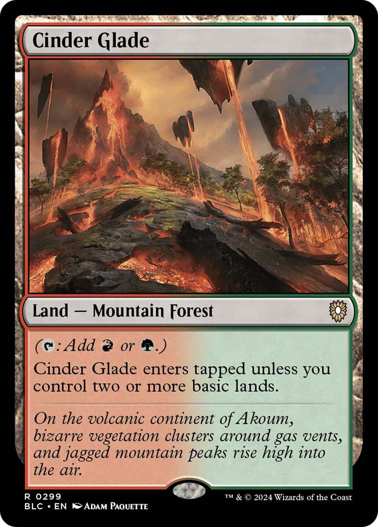 Cinder Glade (BLC-299) - Bloomburrow Commander - Premium MTG Single from Wizards of the Coast - Just $0.25! Shop now at Game Crave Tournament Store