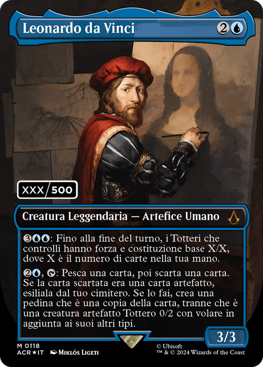 Leonardo da Vinci (ACR-118Z) - Assassin's Creed (Borderless) - Premium MTG Single from Wizards of the Coast - Just $578! Shop now at Game Crave Tournament Store