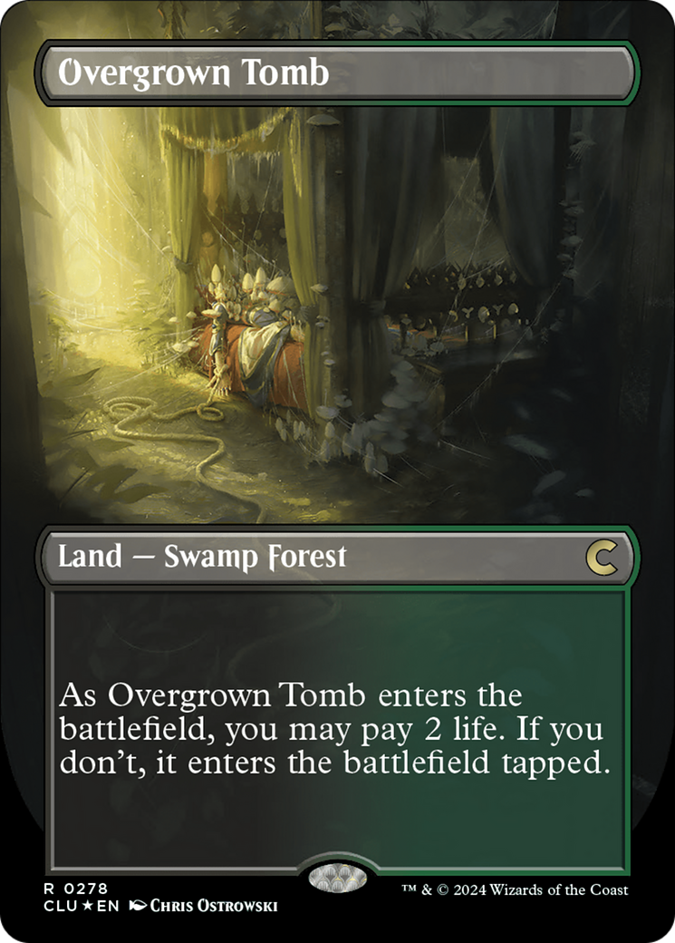 Overgrown Tomb (CLU-278) - Ravnica: Clue Edition (Borderless) Foil - Premium MTG Single from Wizards of the Coast - Just $16.40! Shop now at Game Crave Tournament Store