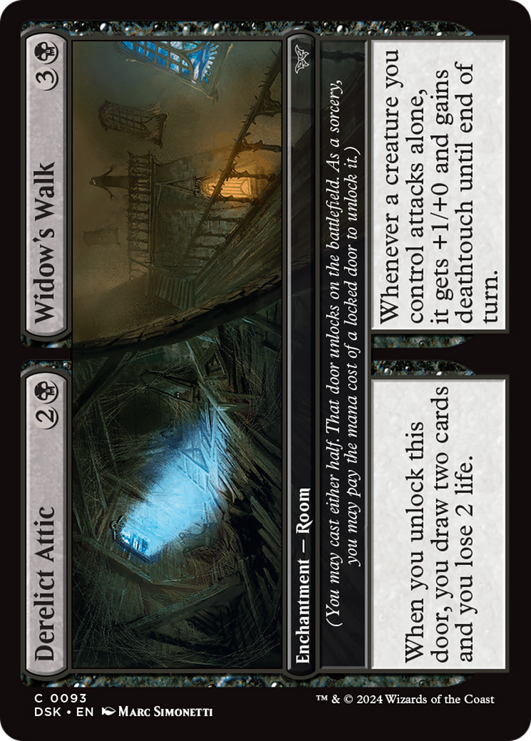 Derelict Attic // Widow's Walk (DSK-093) - Duskmourn: House of Horror Foil - Premium MTG Single from Wizards of the Coast - Just $0.25! Shop now at Game Crave Tournament Store
