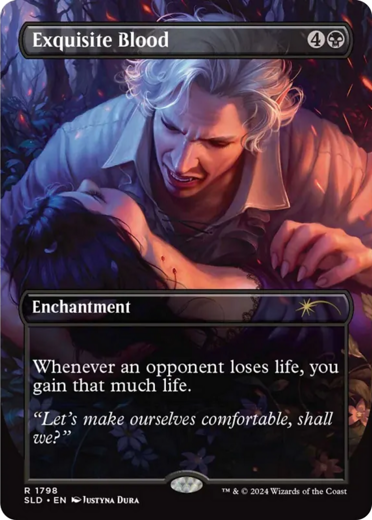 Exquisite Blood (SLD-1798) - Secret Lair Drop (Borderless) - Premium MTG Single from Wizards of the Coast - Just $32.25! Shop now at Game Crave Tournament Store