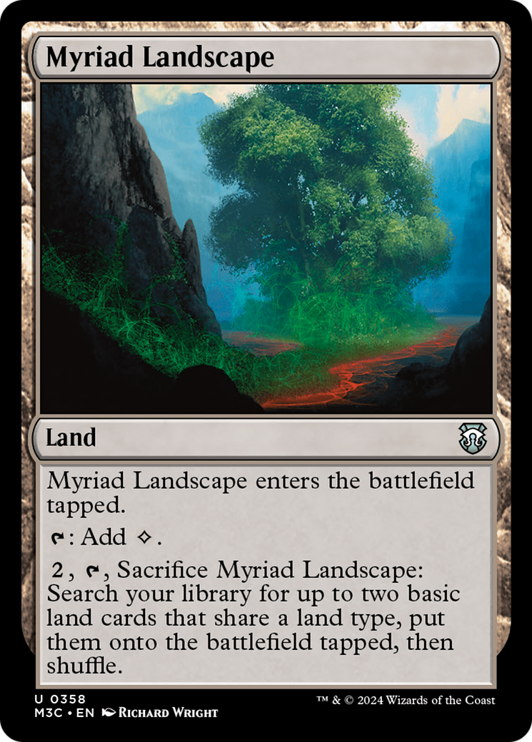 Myriad Landscape (M3C-358) - Modern Horizons 3 Commander Foil - Premium MTG Single from Wizards of the Coast - Just $0.25! Shop now at Game Crave Tournament Store